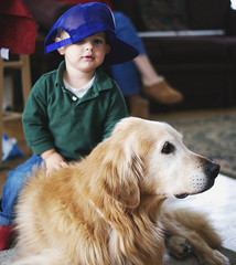 Boy and dog